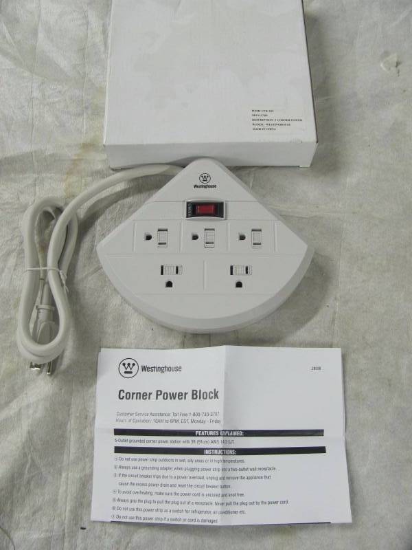 lot 273 image: Brand New Westinghouse 5 Corner Power Block
