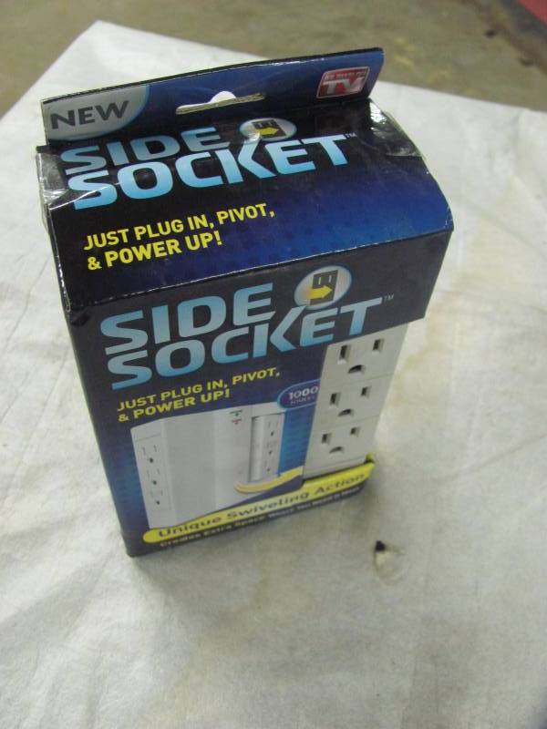lot 274 image: Brand New As Seen On TV Side Socket - 6 Plug Swivel Outlet