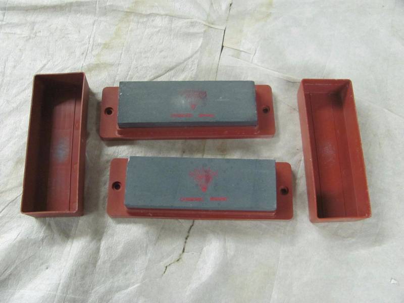 lot 294 image: Lot of 2 Brand New 6 Inch Sharpening Stone Blocks