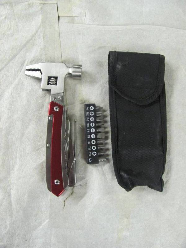 lot 296 image: Brand New 8 in 1 Multi Function Pliers with 10 Piece Bit Set