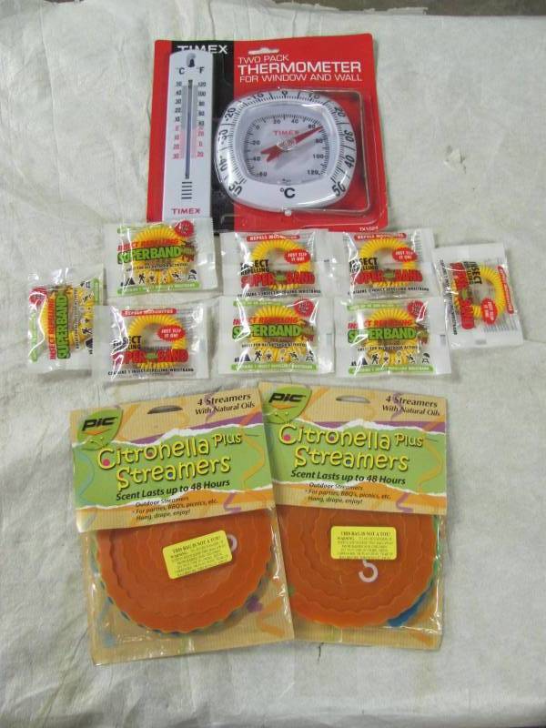 lot 306 image: Brand New Insect Repellers and Outdoor Thermometer Lot