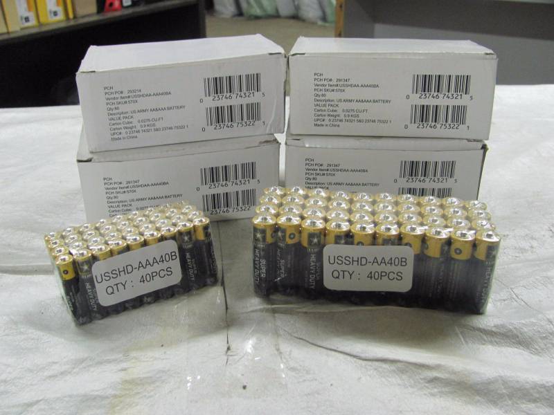 lot 312 image: Brand New Lot of 304 US Army Grade Batteries