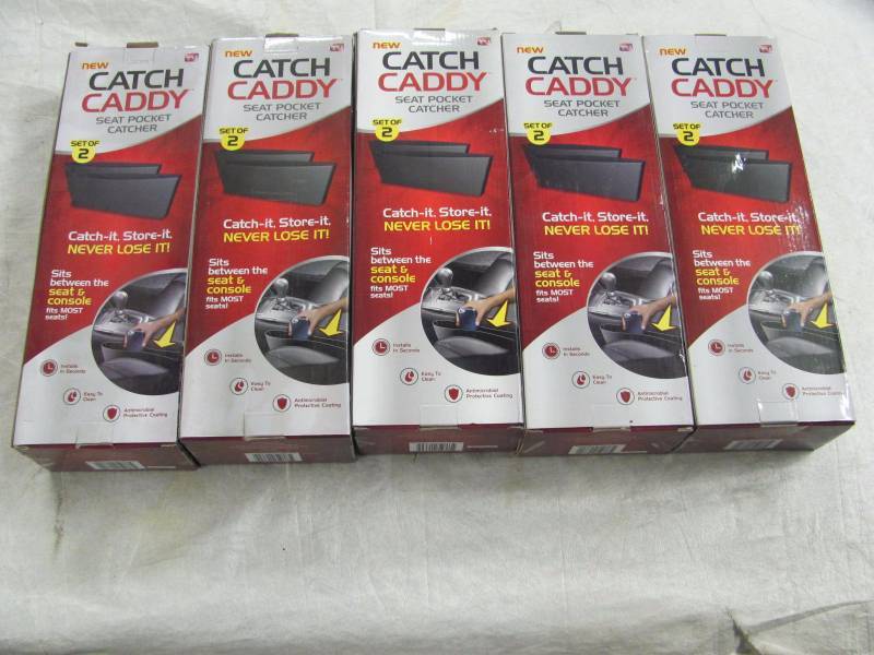 lot 338 image: Lot of 5 Brand New 2 Packs As Seen On TV Catch Caddy Car Organizers