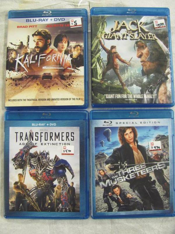 lot 349 image: Lot of 4 Blu Ray DVDs