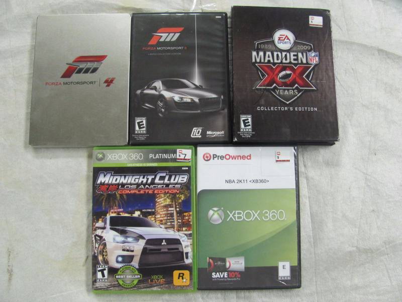 lot 352 image: Lot of 5 Xbox 360 Games