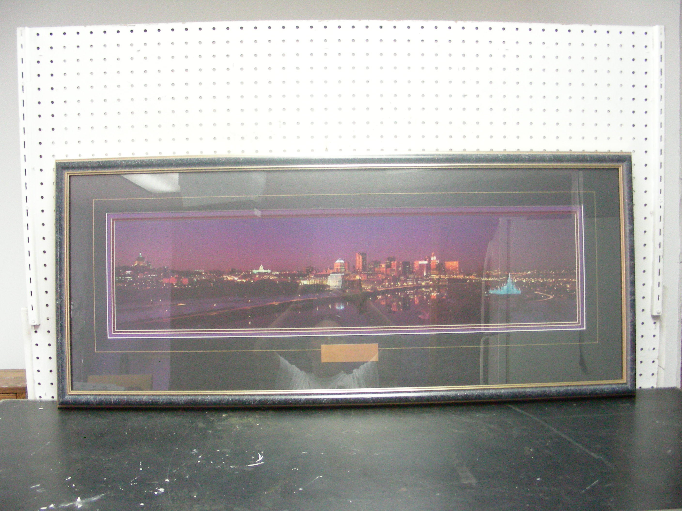 lot 15 image: Professionally Framed Panoramic of St. Paul Winter Carnival Skyline 1992