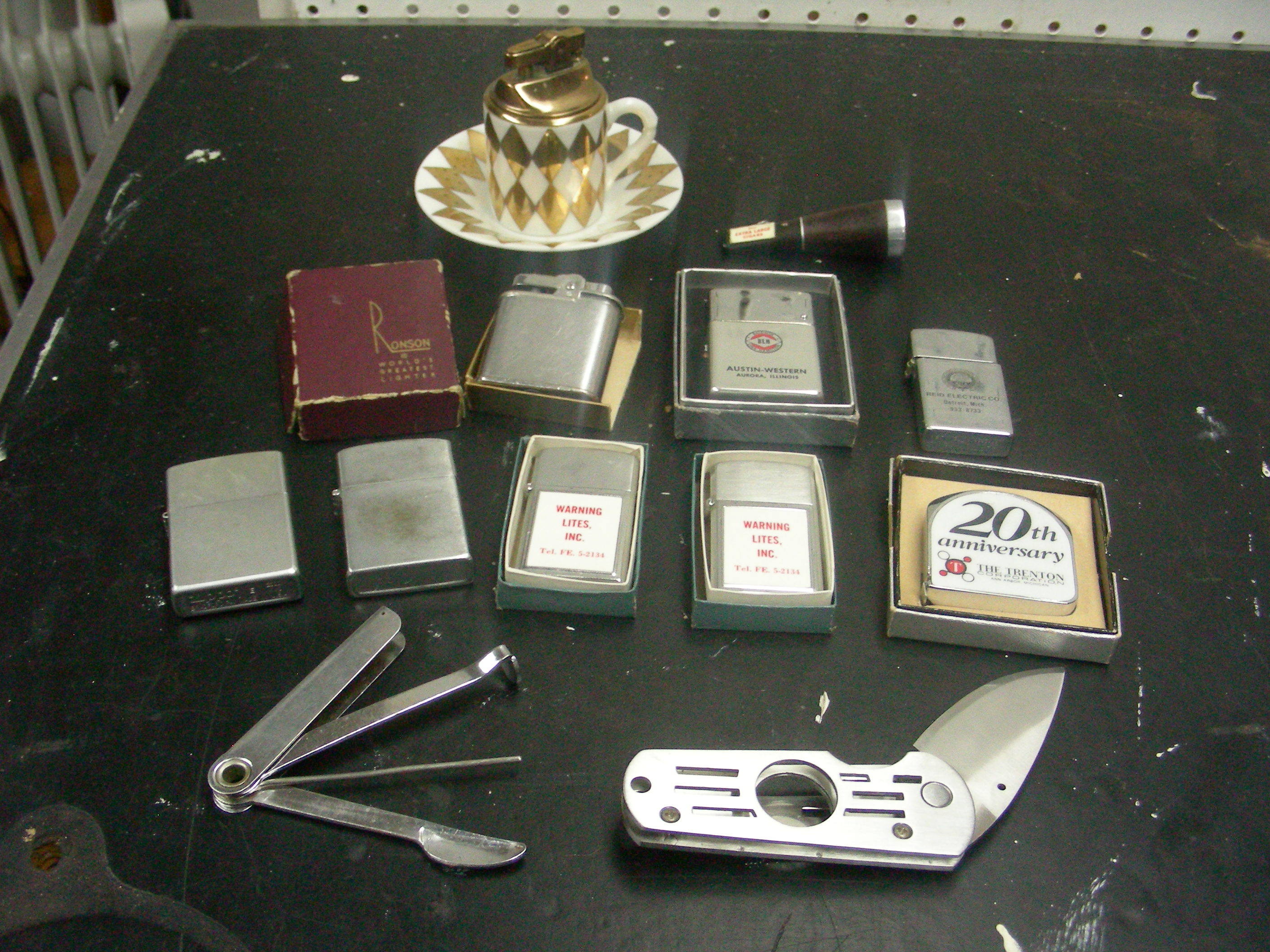 lot 34 image: Lot of Vintage NOS etc. Lighters, Advertising Lighters, Smoking Accessories, etc.