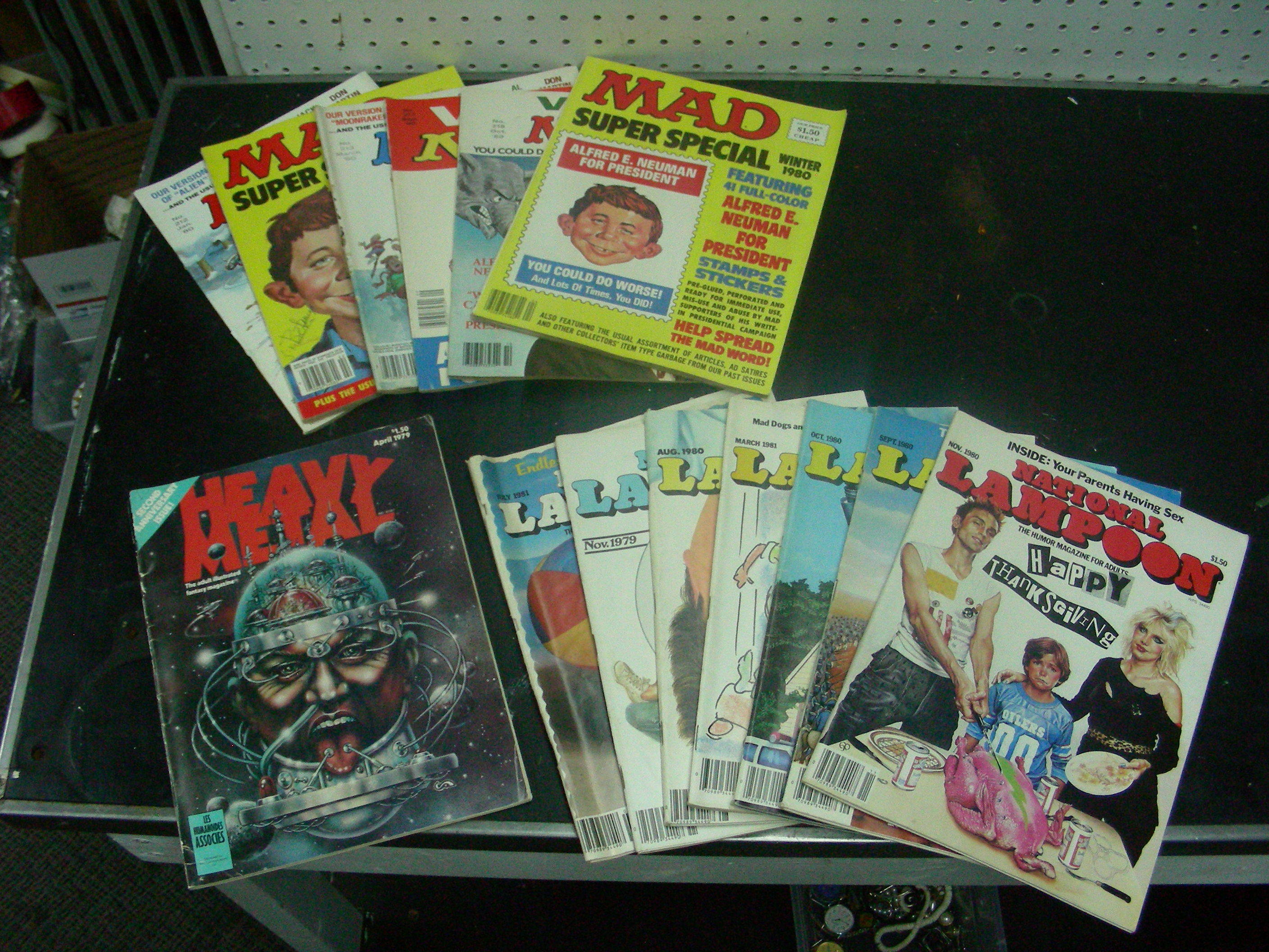 lot 40 image: Vintage MAD and National Lampoon Magazines