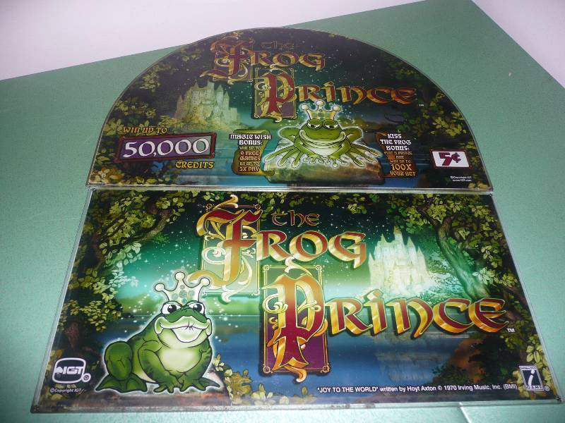 lot 22 image: Slot Machine Back Glass - The Frog & The Princess - Could Easily Be  Made Into A light
