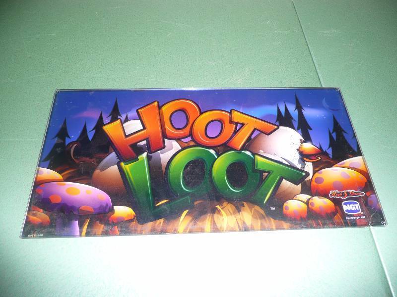 lot 23 image: Slot Machine Back Glass - Hoot Loot - Could Easily Be  Made Into A light
