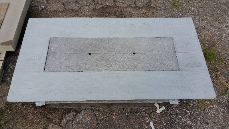 Wood Grain Polished Concrete Table Top w Insert