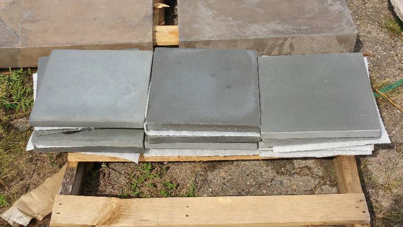 (15) Pieces of Gray Concrete Squares
