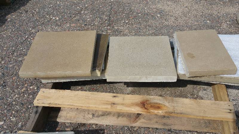 (7 12) Pieces of Tan Concrete Squares