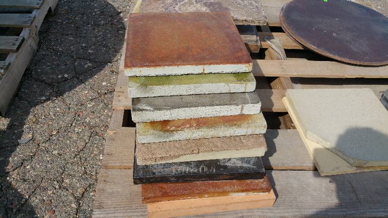 Group of (8) Concrete Squares - Beautiful Colors