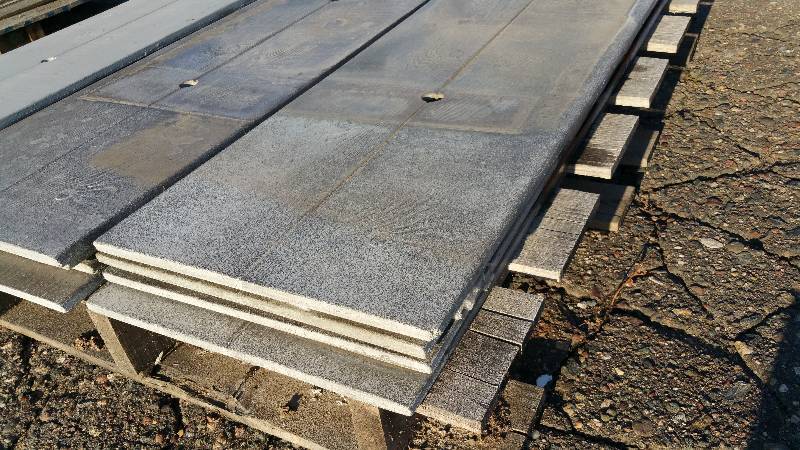 Group of (4) Wood Grain Concrete Table Tops