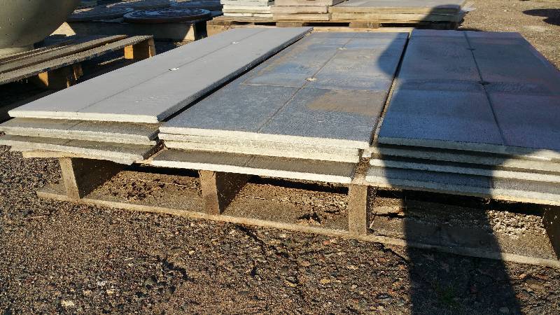 Group of (4) Wood Grain Concrete Table Tops