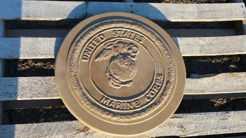 United State Marine Corps Concrete Paver  Yard Art  Wall Hanging