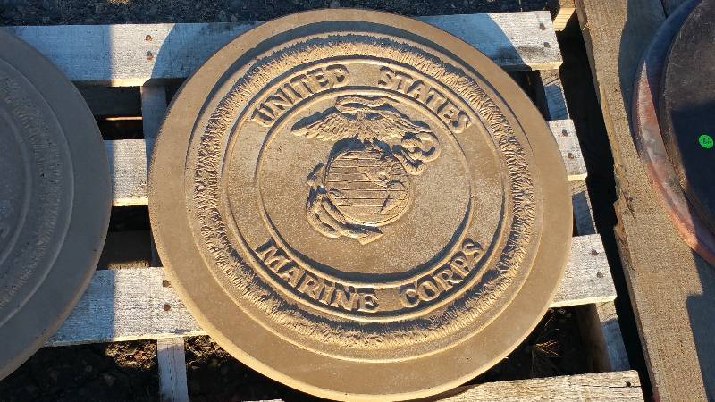United State Marine Corps Concrete Paver  Yard Art  Wall Hanging