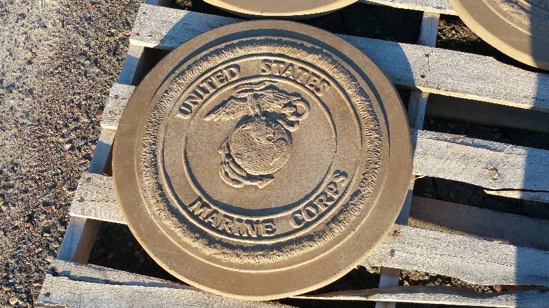 United State Marine Corps Concrete Paver  Yard Art  Wall Hanging