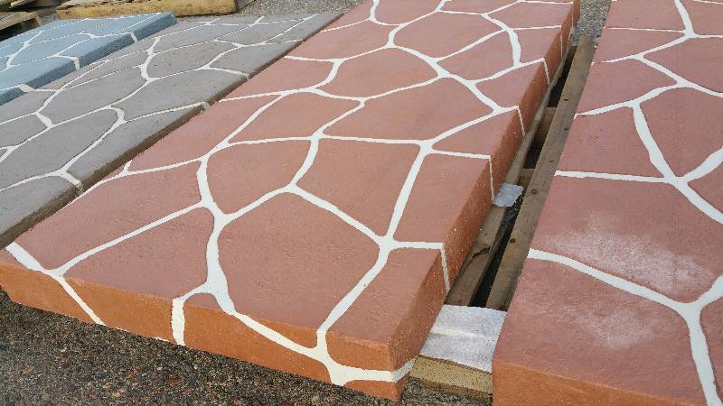Reddish Brown Tone Dyed Concrete Stone Table Top