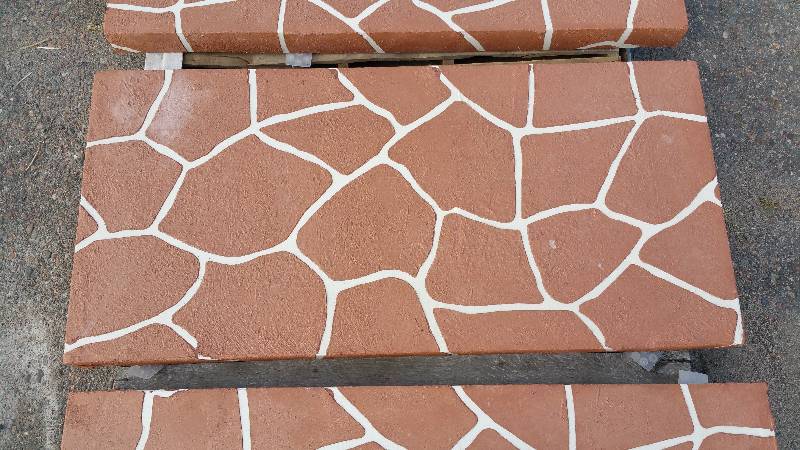 Reddish Brown Tone Dyed Concrete Stone Table Top