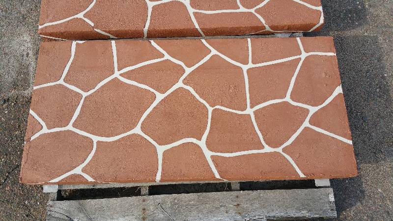 Reddish Brown Tone Dyed Concrete Stone Table Top