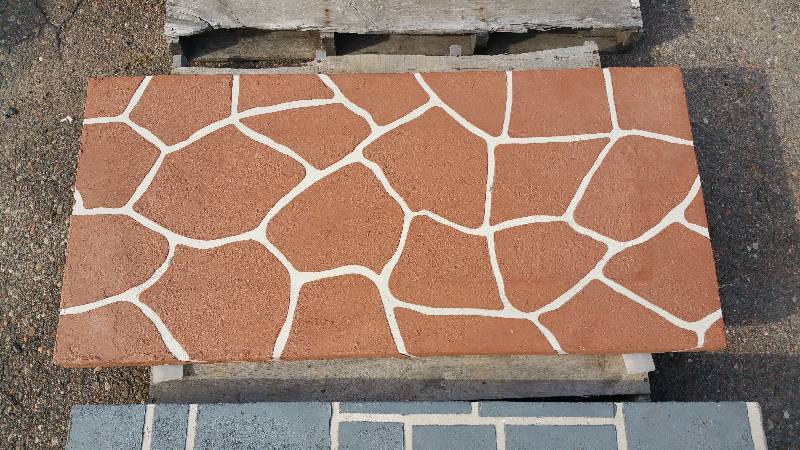 Reddish Brown Tone Dyed Concrete Stone Table Top