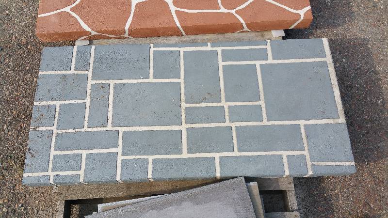 Blue Dyed Concrete Cut Stone Table Top