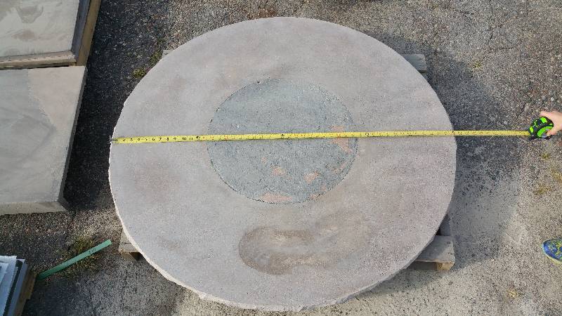 Dual Tone Dyed Polished Concrete Round Table Top