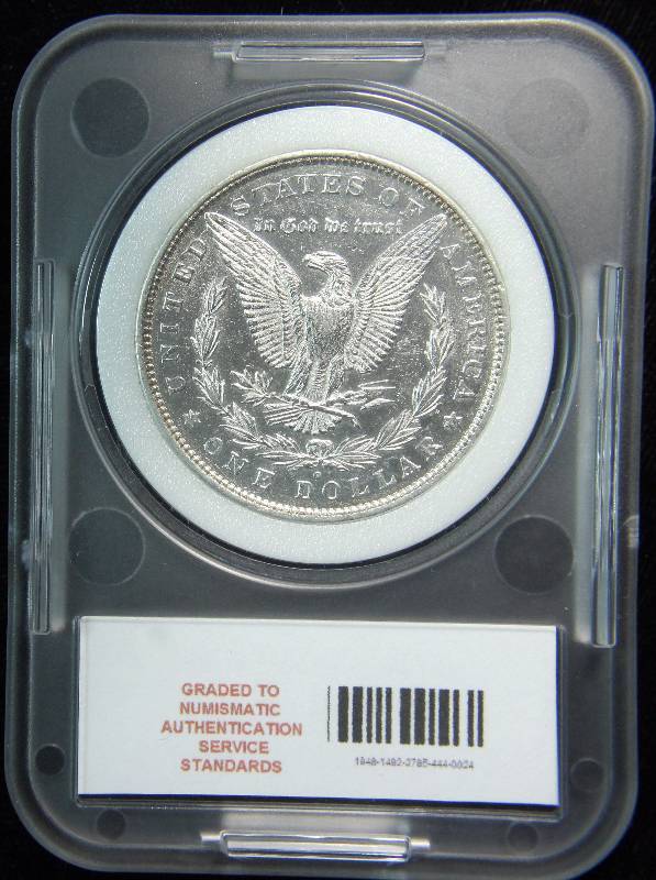 1880-O MORGAN SILVER DOLLAR CERTIFIED MS66 by NAS
