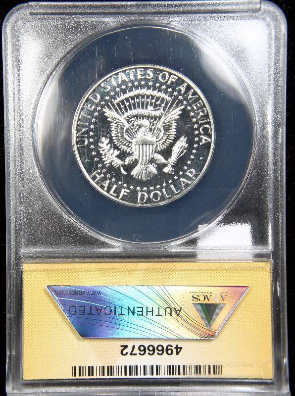 RARE ERROR-SLAB - 1968-S SILVER KENNEDY HALF DOLLAR IN A MIS-MARKED 1969-S ANACS HOLDER CERTIFIED PF67