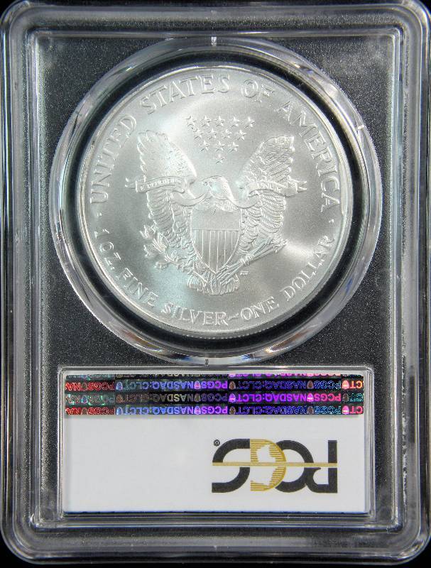 2007 AMERICAN SILVER EAGLE 1 TROY OZ. .999 FINE SILVER MS69 PCGS