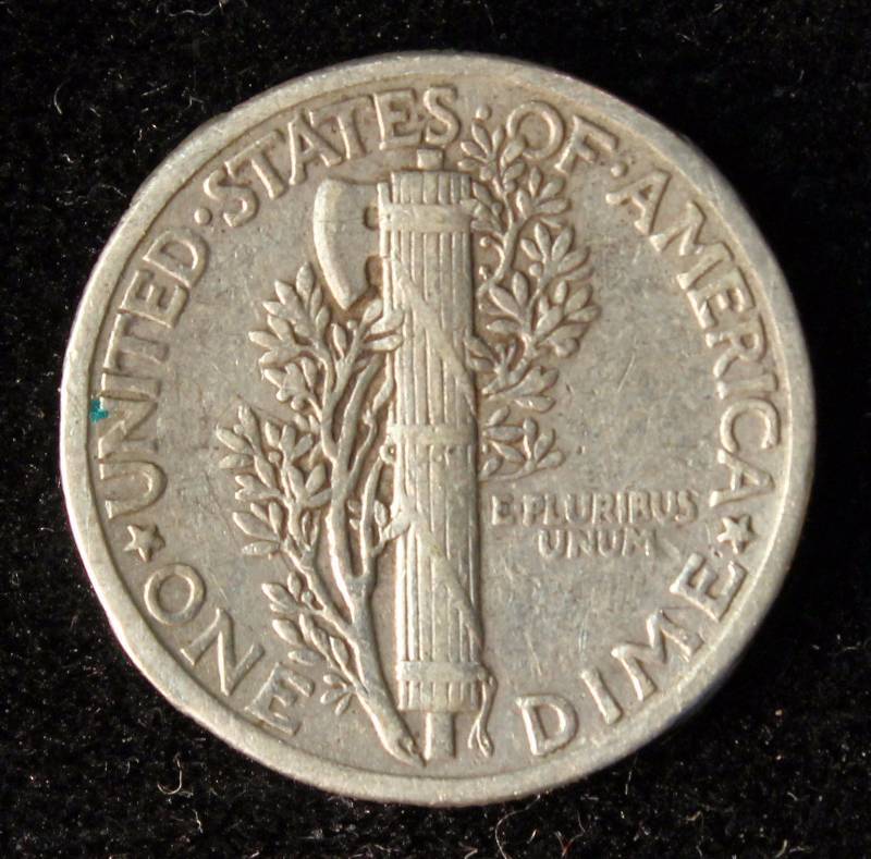 1942 MERCURY SILVER DIME FINE