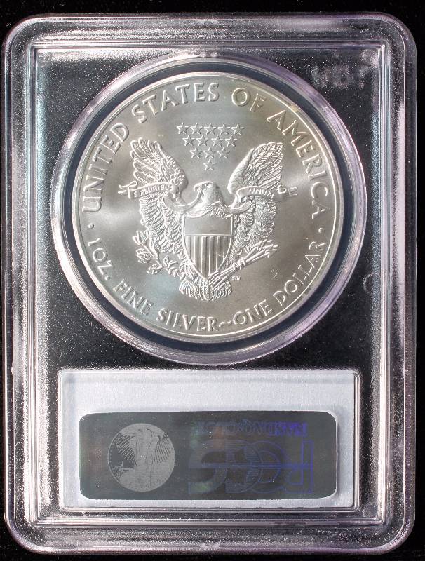 2012-W AMERICAN SILVER EAGLE 1 TROY OZ. .999 FINE SILVER PCGS MS-69