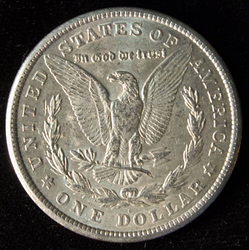 1921-S MORGAN SILVER DOLLAR AU DETAILS CLEANED