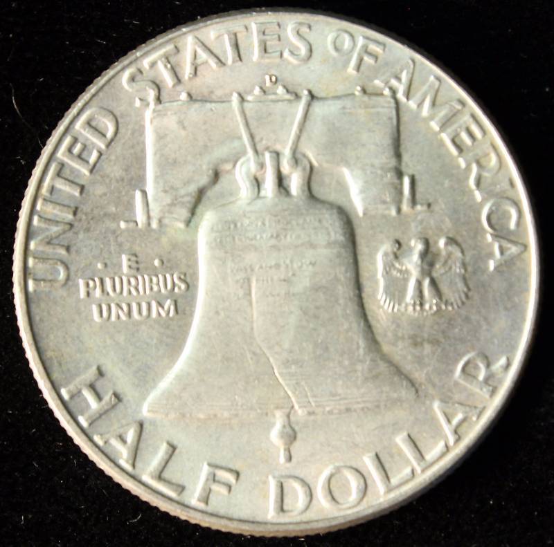 1963-D FRANKLIN SILVER HALF DOLLAR AU