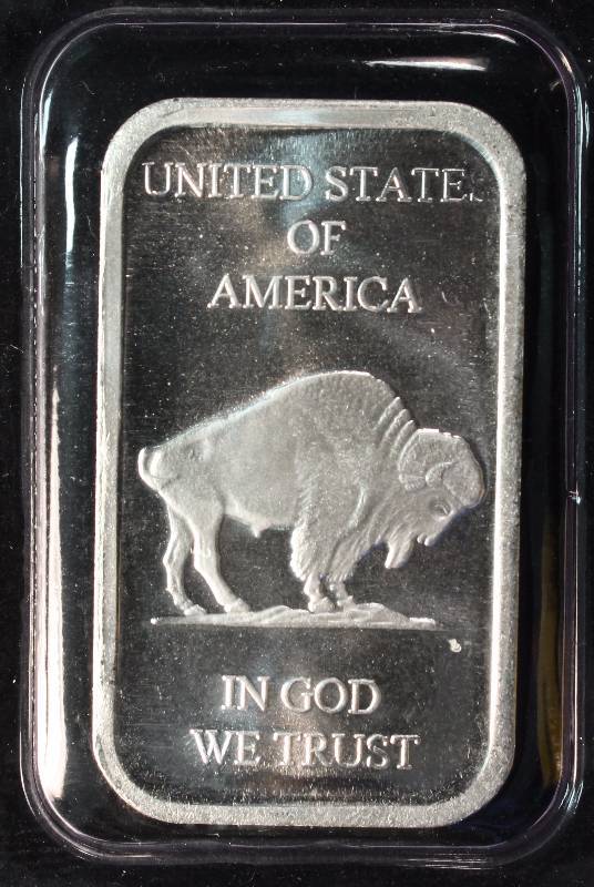 1 TROY OZ. .999 FINE SILVER BAR INDIAN BUFFALO SEALED