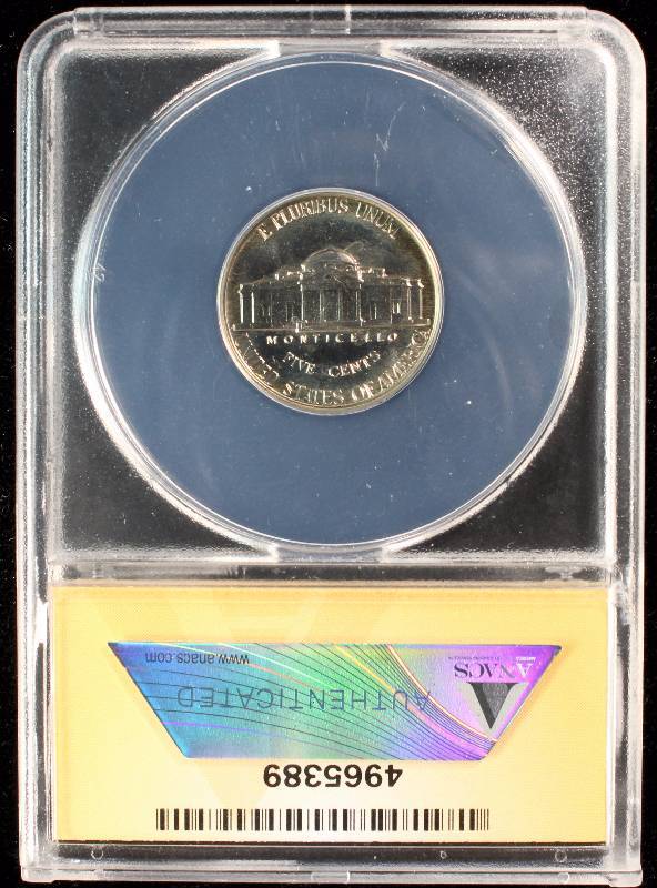 1953 PROOF JEFFERSON NICKEL CERTIFIED PF64 BY ANACS
