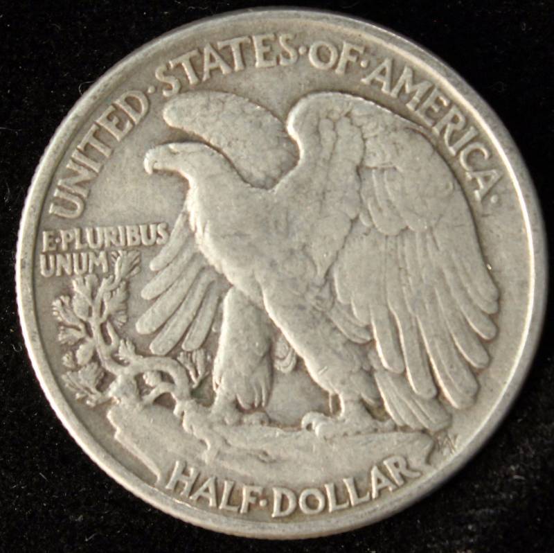 1943 WALKING LIBERTY SILVER HALF DOLLAR VF