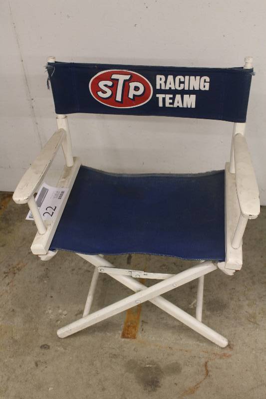 lot 22 image: Original STP Oil racing directors chair