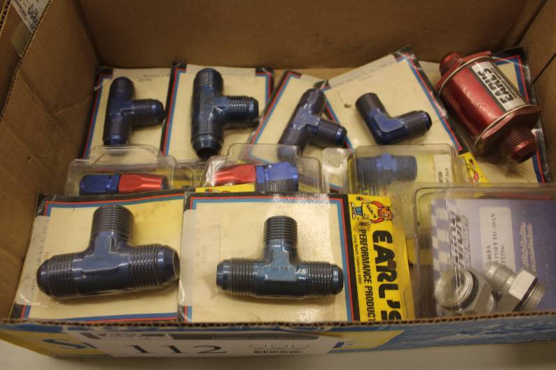 lot 112 image: Earls new AN fittings and filter including Canton -10 AN fittings
