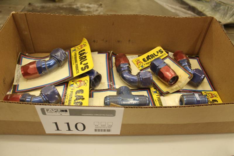 lot 110 image: Earls new AN  16 fittings,  8 &  10 wrench