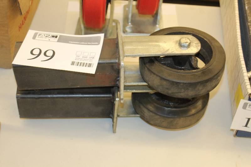 lot 99 image: Lot of (2) heavy-duty 6 casters