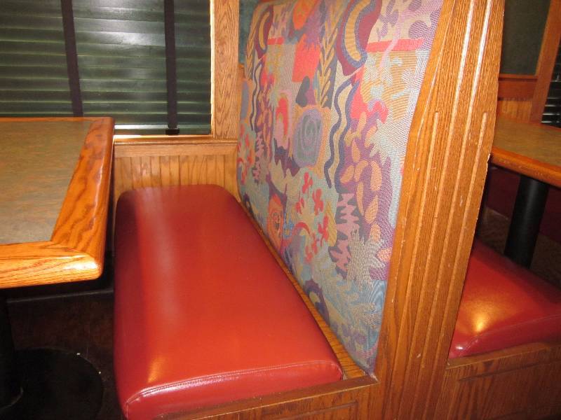 Two sided 4 ft booth bench