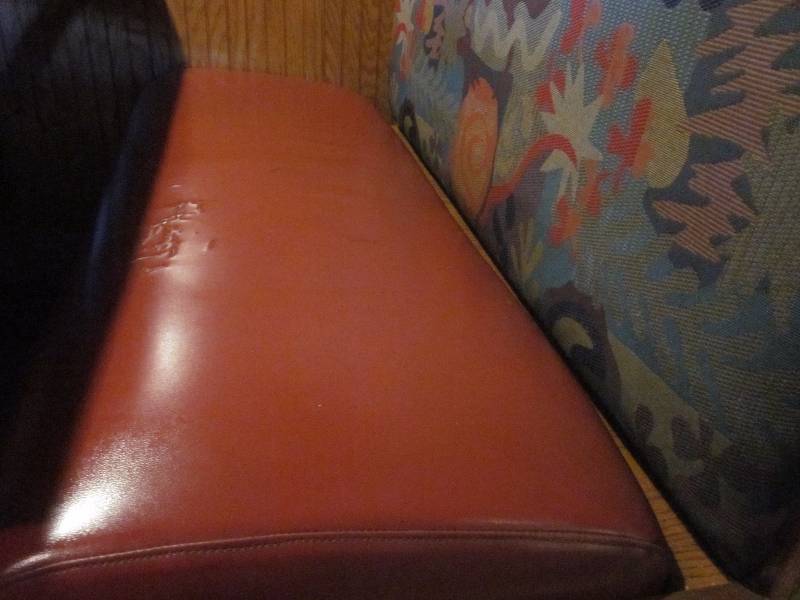 Two sided 4 ft booth bench