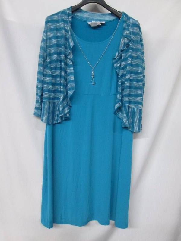lot 68 image: Westside Womens Plug Striped Ruffled Jacket Dress
