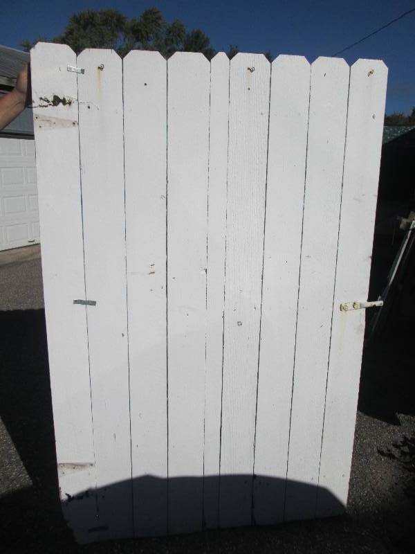Tall White Wood Gate...
