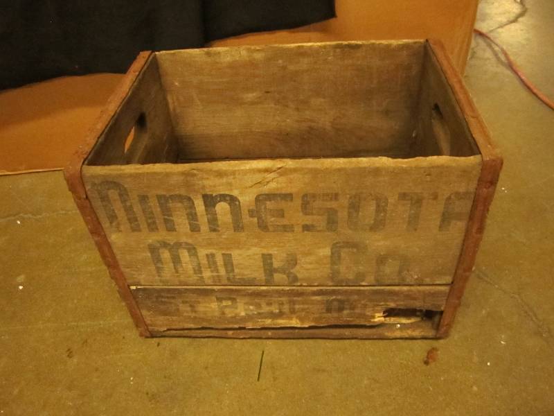 Wood Minnesota Milk crate...