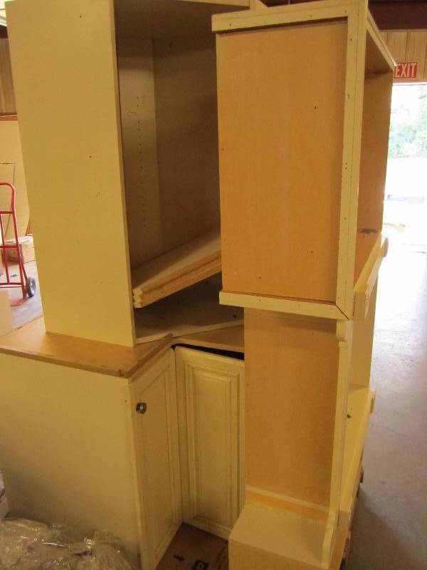 3 Cabinets, Lazy Susan corner, stan...