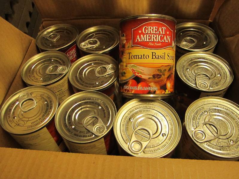 Case of 24 cans Tomato Basil soup p...